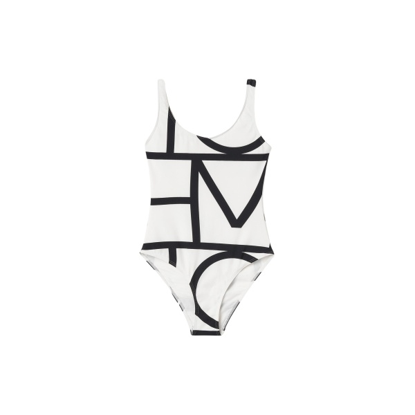 Toteme Monogram swimsuit in Tofu