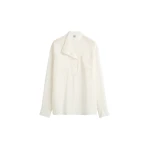 Toteme Overlapping collar blouse in Milk
