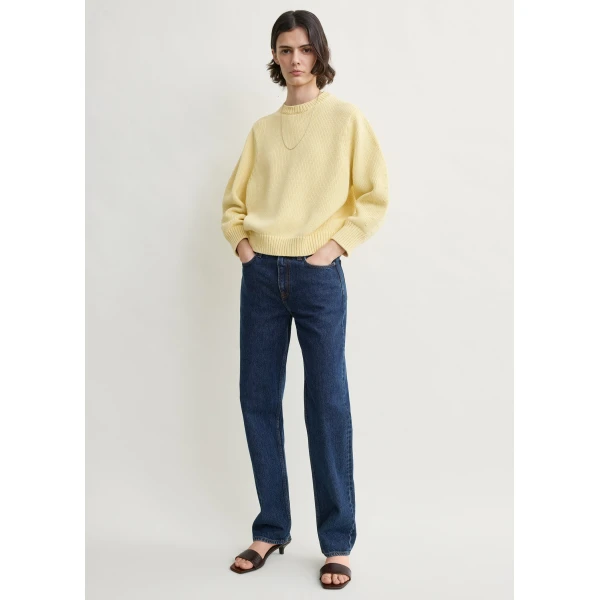 Toteme Oversized crew knit in Buttercup, view 2