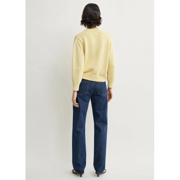 Toteme Oversized crew knit in Buttercup, view 4
