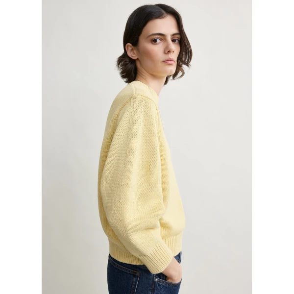 Toteme Oversized crew knit in Buttercup, view 5