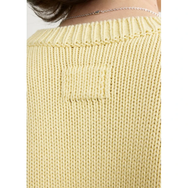 Toteme Oversized crew knit in Buttercup, view 6