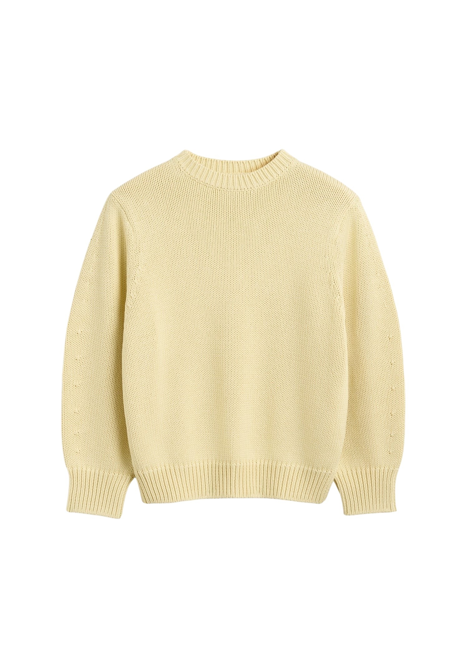 Totême Oversized crew knit in Buttercup - Knitwear - Scandinavian Minimalist Luxury at Luxury Shoes 