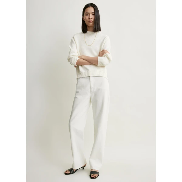 Toteme Oversized crew knit in Macadamia, view 2
