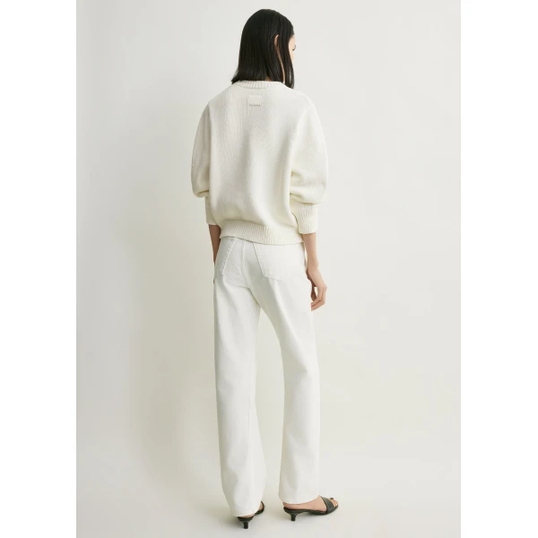 Toteme Oversized crew knit in Macadamia, view 4