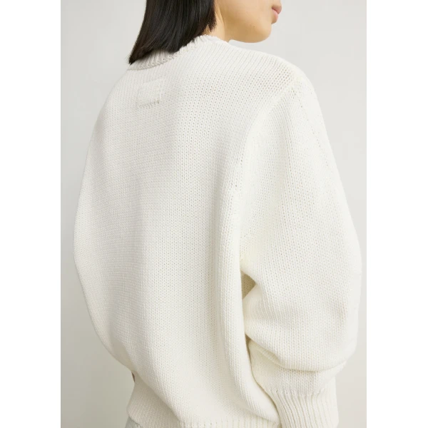 Toteme Oversized crew knit in Macadamia, view 6