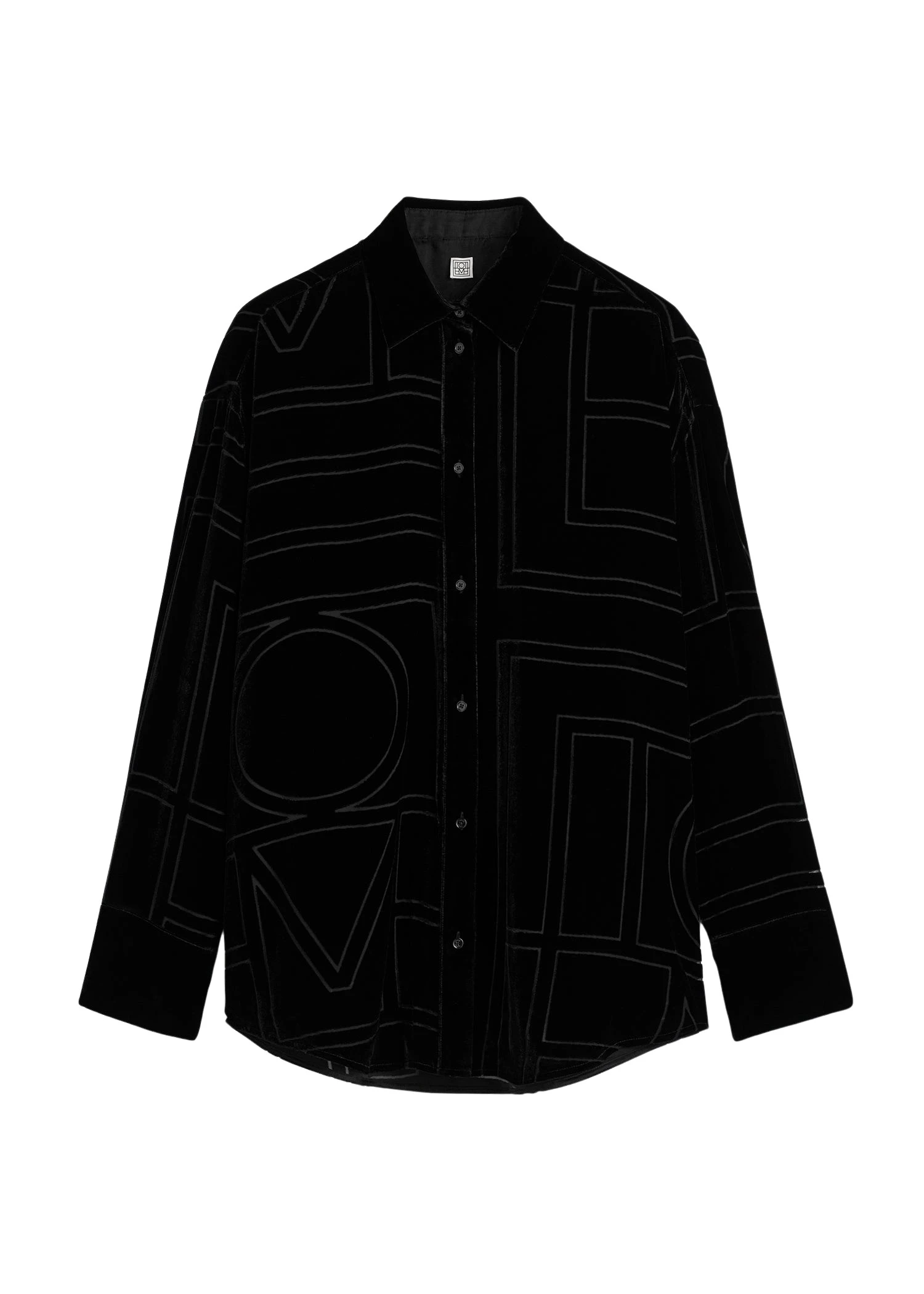 Toteme Oversized devoré shirt in Black
