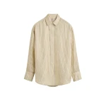 Toteme Oversized striped shirt in Beige / Brown