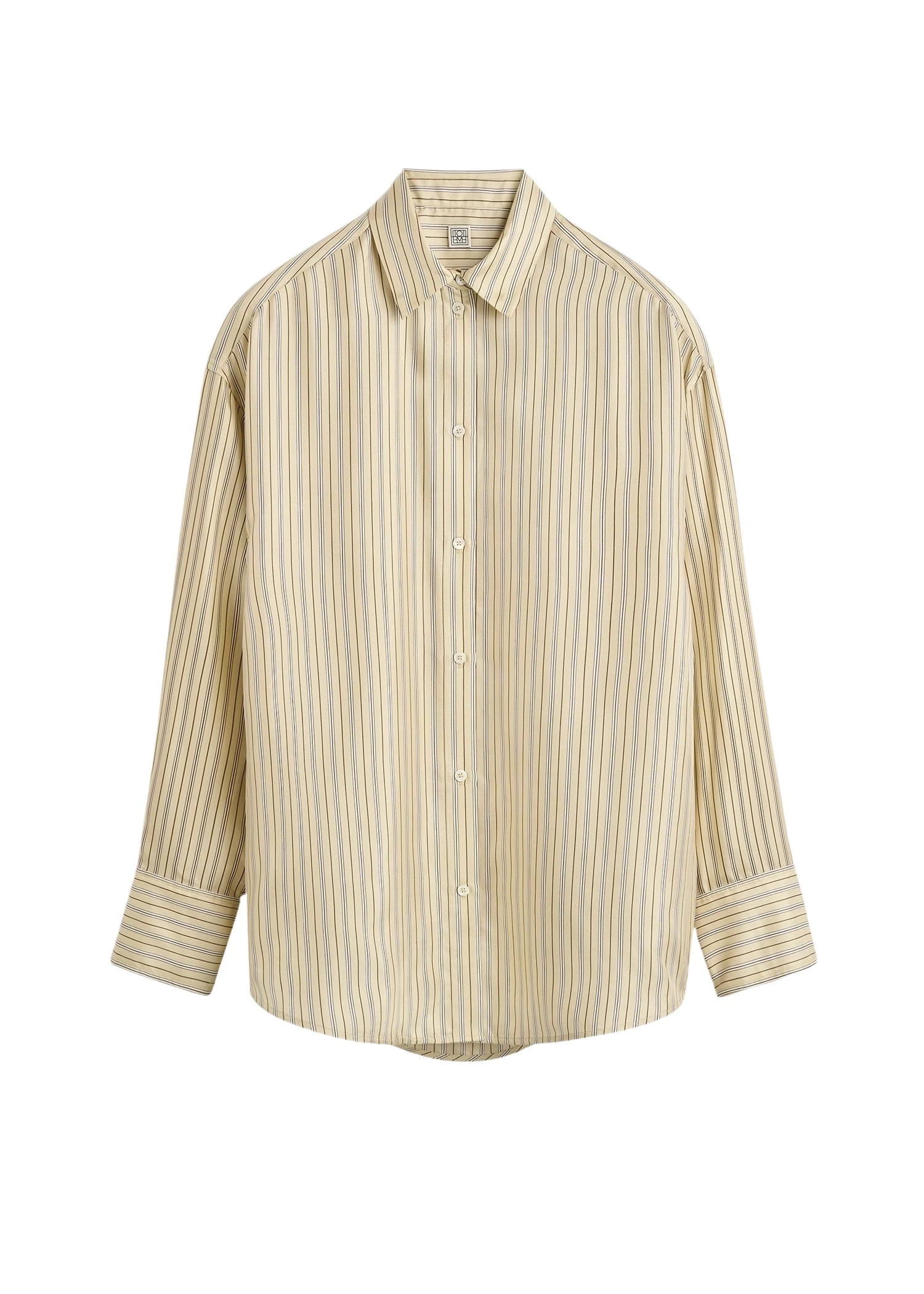Toteme-Oversized-striped-shirt-in-Beige-Brown75492_nobg Toteme Oversized striped shirt in Beige / Brown
