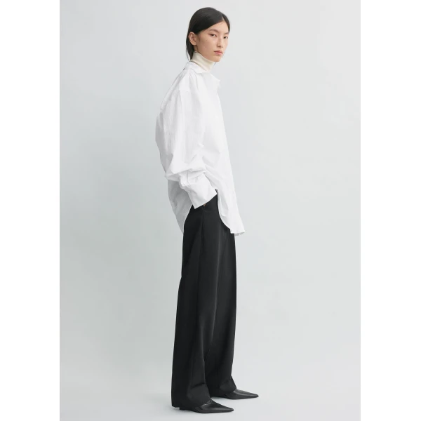 Toteme Oversized striped shirt in White, view 3