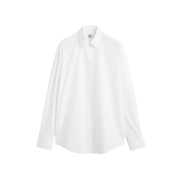 Toteme Oversized striped shirt in White