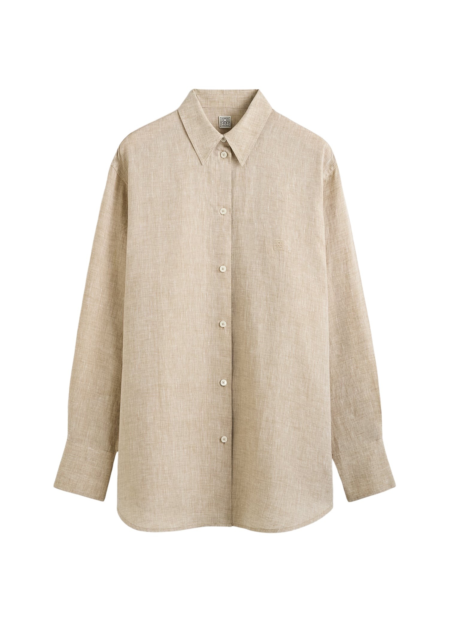 Totême Oversized summer shirt in Natural - Tops - Scandinavian Minimalist Luxury at Luxury Shoes 