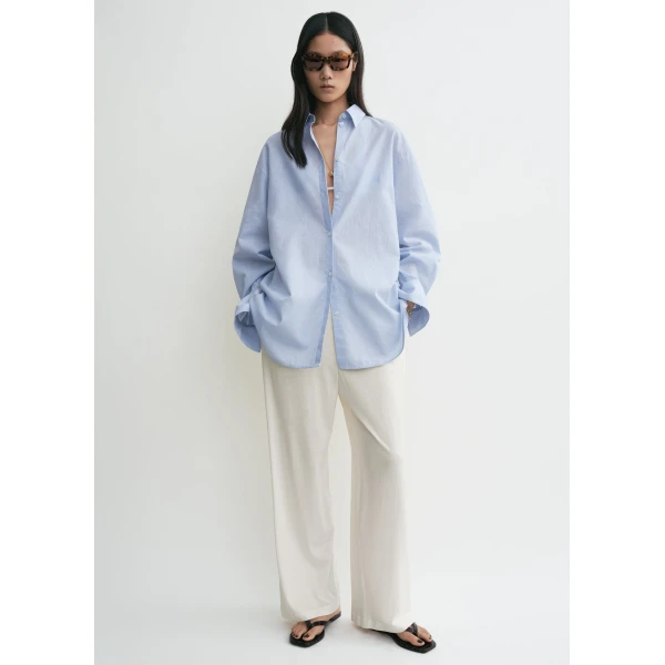 Toteme Oversized summer shirt in Sky, view 2