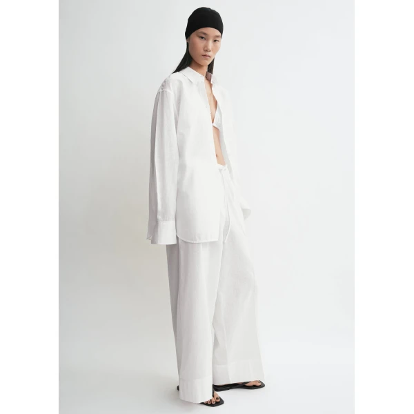 Toteme Oversized summer shirt in White, view 2