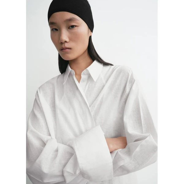 Toteme Oversized summer shirt in White, view 5