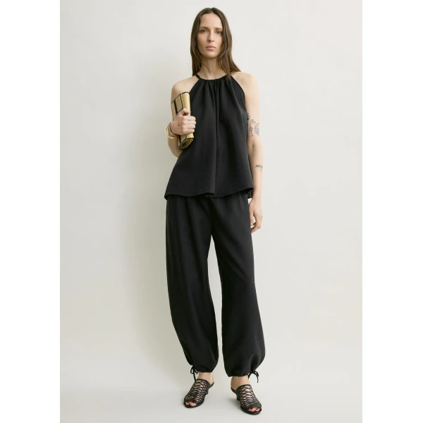 Toteme Parachute halter top in Black, view 2