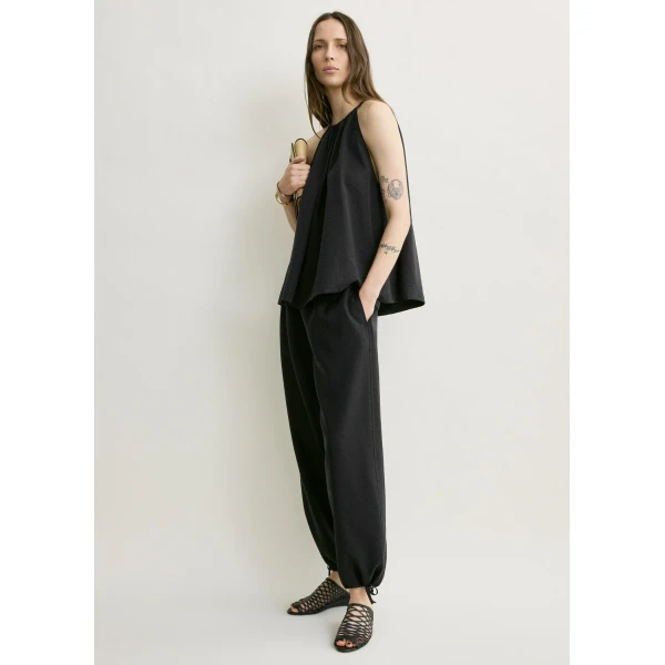 Toteme Parachute halter top in Black, view 3