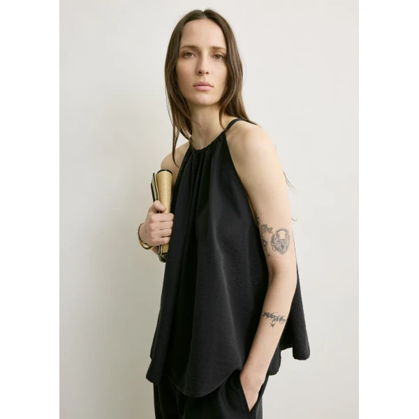 Toteme Parachute halter top in Black, view 5