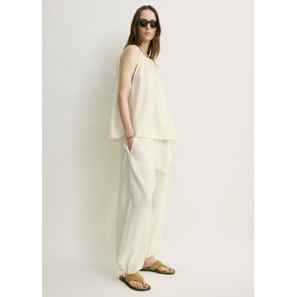 Toteme Parachute halter top in Off-white, view 3