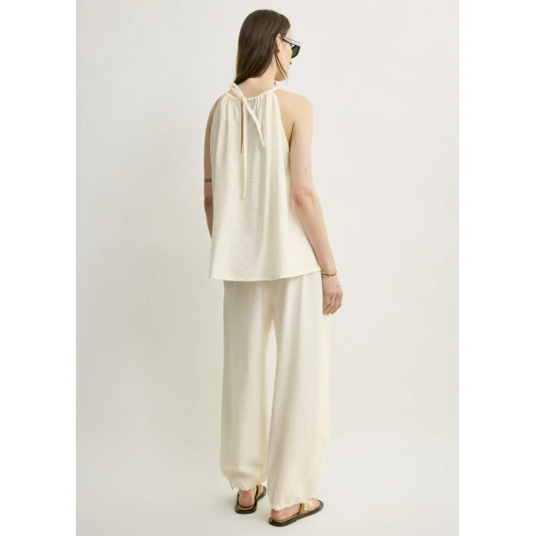 Toteme Parachute halter top in Off-white, view 4