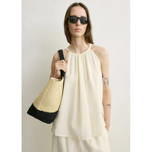 Toteme Parachute halter top in Off-white, view 5