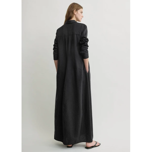 Toteme Parachute shirtdress in Black Dress, view 4