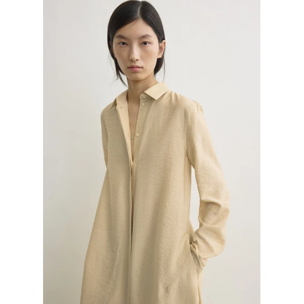 Toteme Parachute shirtdress in Stone Dress, view 5