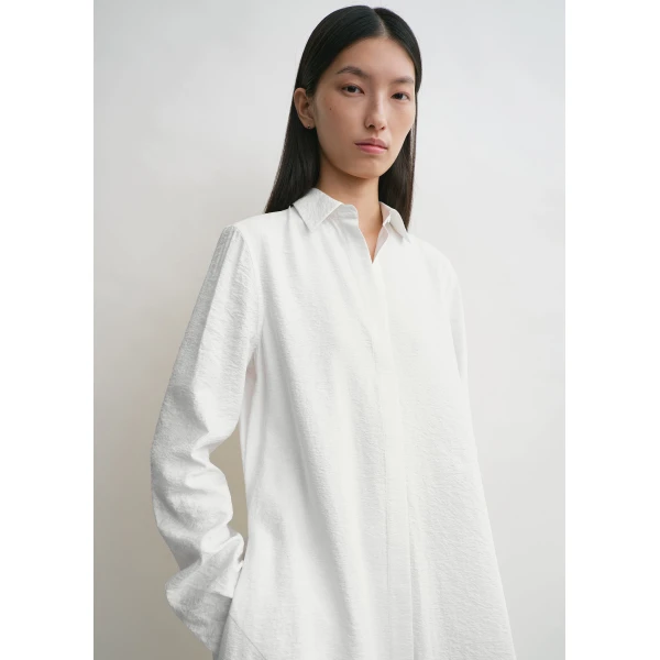 Toteme Parachute shirtdress in White Dress, view 5