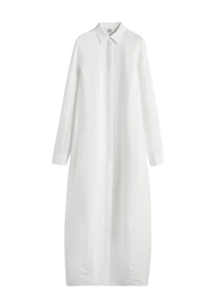 Totême Parachute shirtdress in White - Dresses - Scandinavian Minimalist Luxury at Luxury Shoes 
