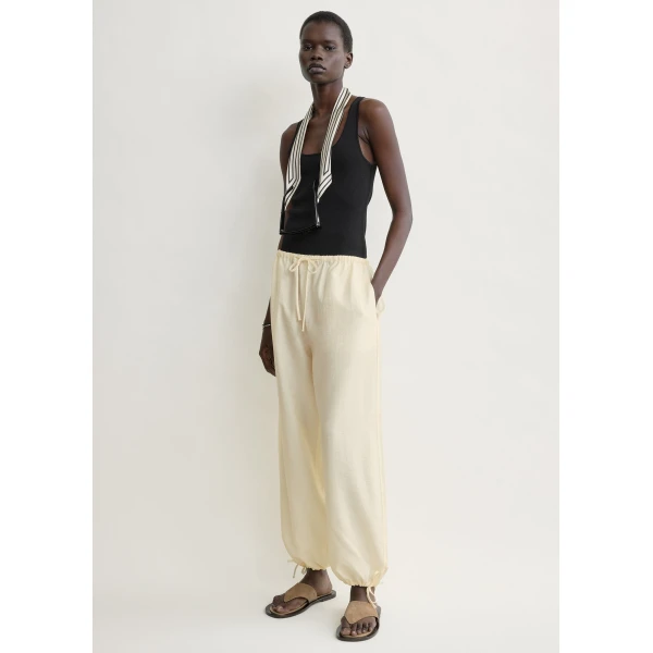 Toteme Parachute trousers in Off-white, view 2