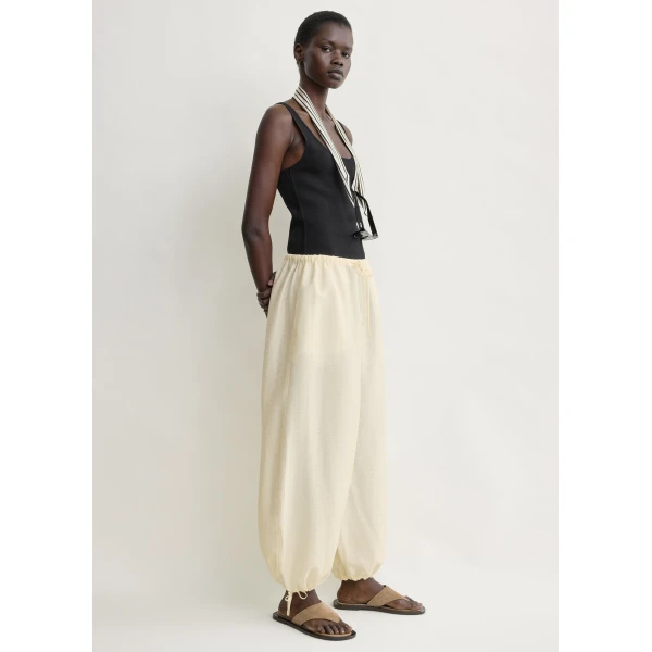 Toteme Parachute trousers in Off-white, view 3