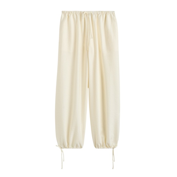 Totême Parachute trousers in Off-white - Pants - Scandinavian Minimalist Luxury at Luxury Shoes 