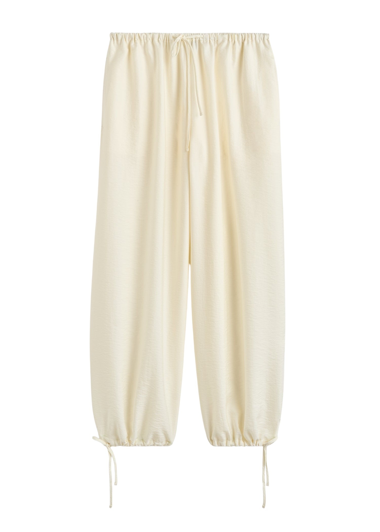 Totême Parachute trousers in Off-white - Pants - Scandinavian Minimalist Luxury at Luxury Shoes 