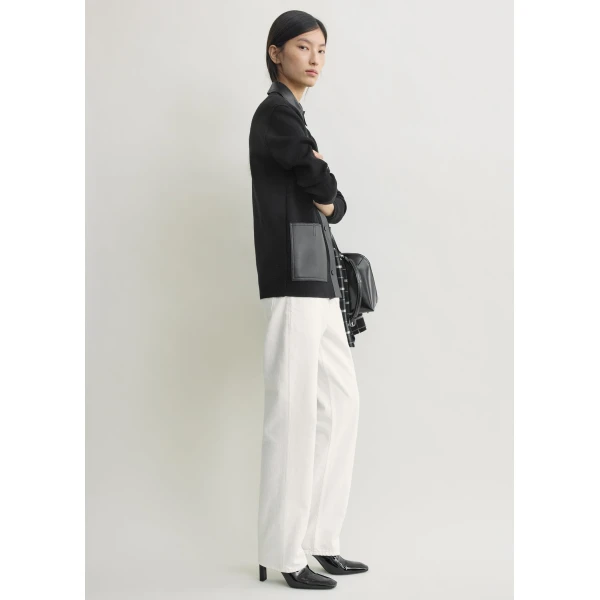 Toteme Patch pocket shirt in Black, view 3