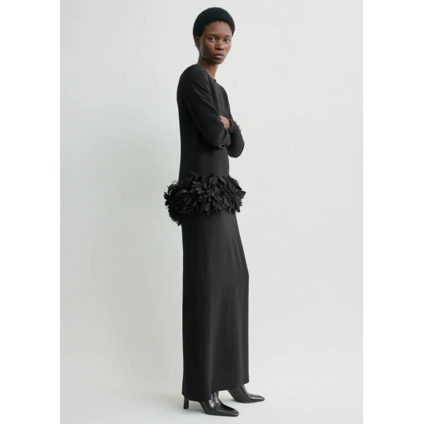 Toteme Petal dress in Black, view 3