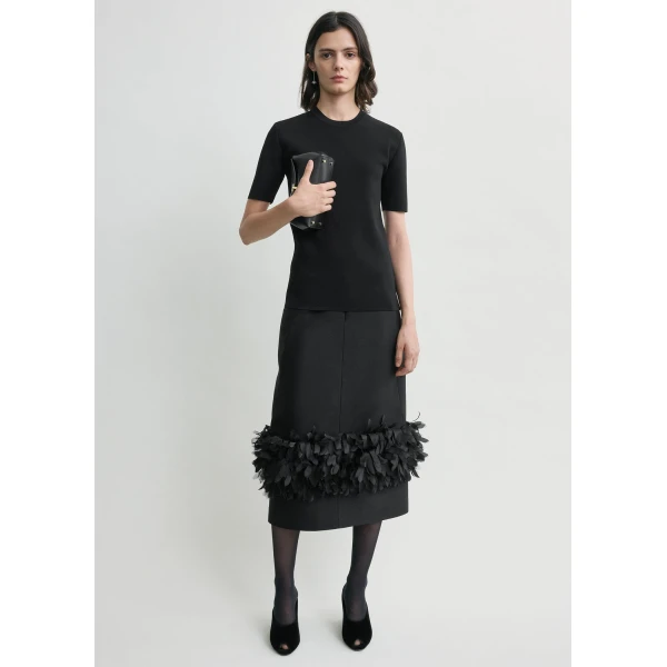 Toteme Petal skirt in Black, view 2