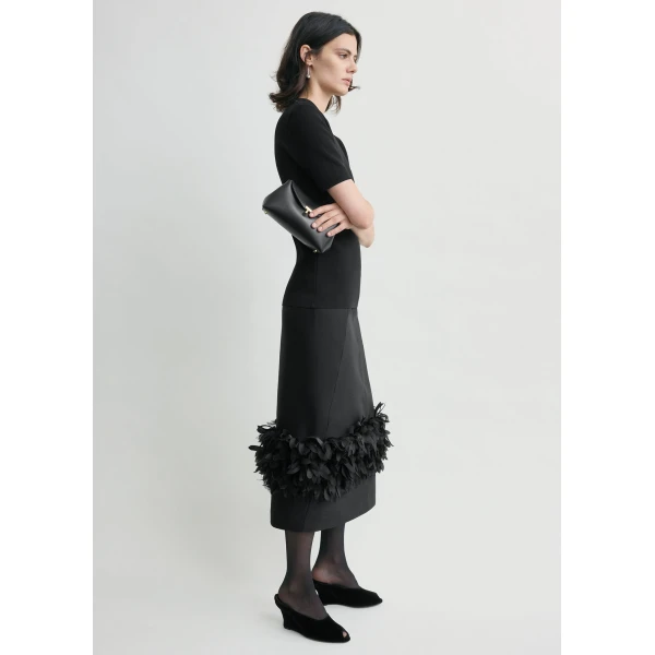 Toteme Petal skirt in Black, view 3