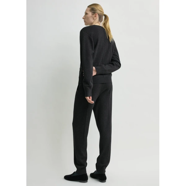 Toteme Pintucked sweater charcoal in Charcoal melange, view 5