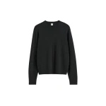 Toteme Pintucked sweater charcoal in Charcoal melange