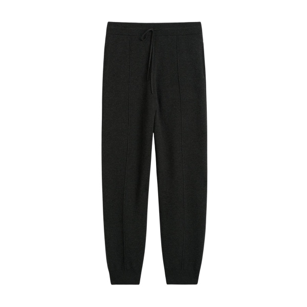 Totême Pintucked sweatpants charcoal in Charcoal melange - Pants - Scandinavian Minimalist Luxury at Luxury Shoes 