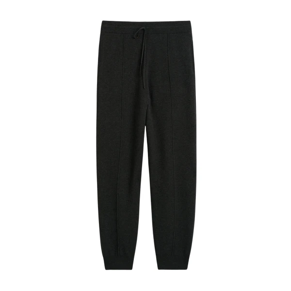 Toteme Pintucked sweatpants charcoal in Charcoal melange