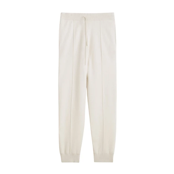Toteme Pintucked sweatpants in Ecru