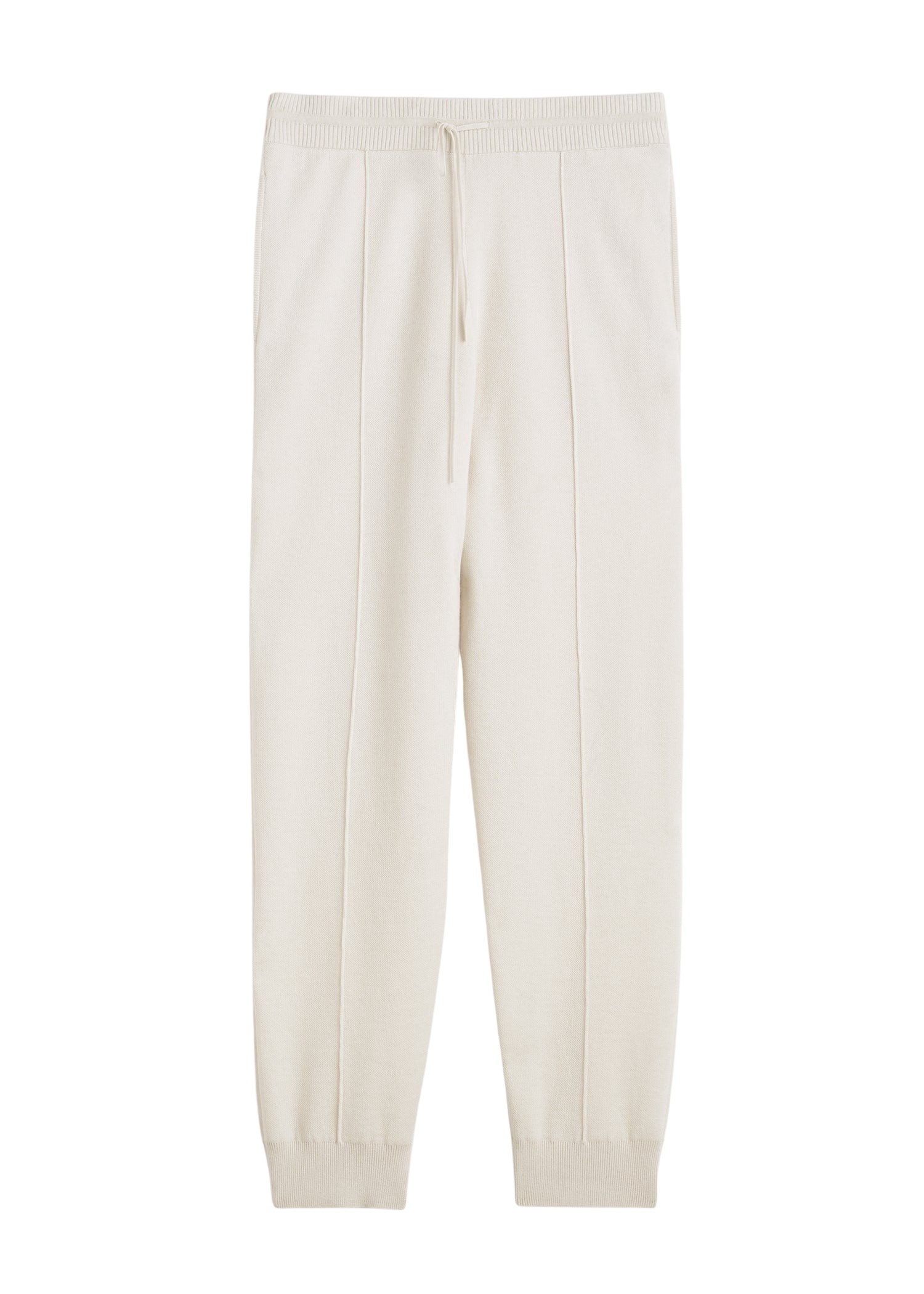 Totême Pintucked sweatpants in Ecru - Pants - Scandinavian Minimalist Luxury at Luxury Shoes 
