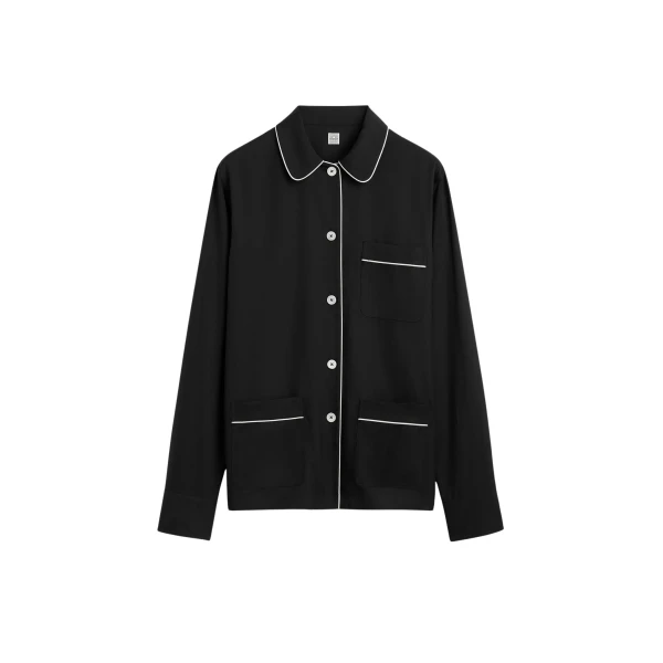 Toteme Piped pj top in Black