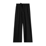 Toteme Piped silk trousers in Black