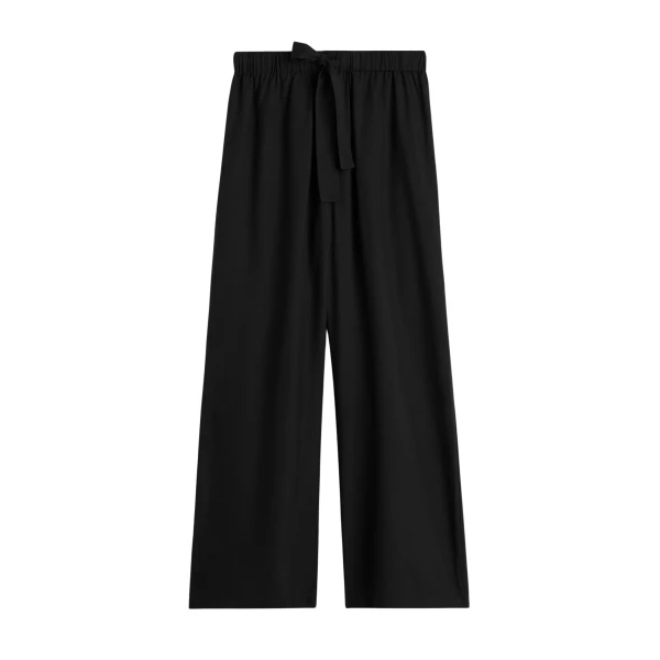 Toteme Piped silk trousers in Black