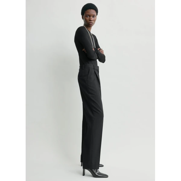 Toteme Pleat trousers in Black, view 3
