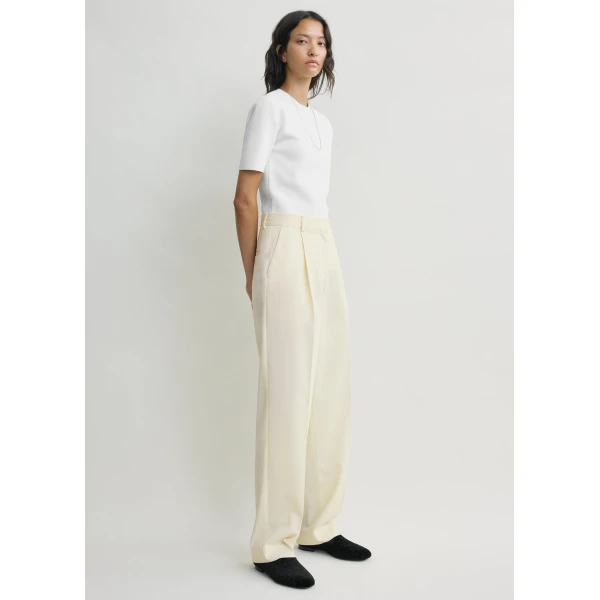 Toteme Pleat trousers in Off-white, view 3