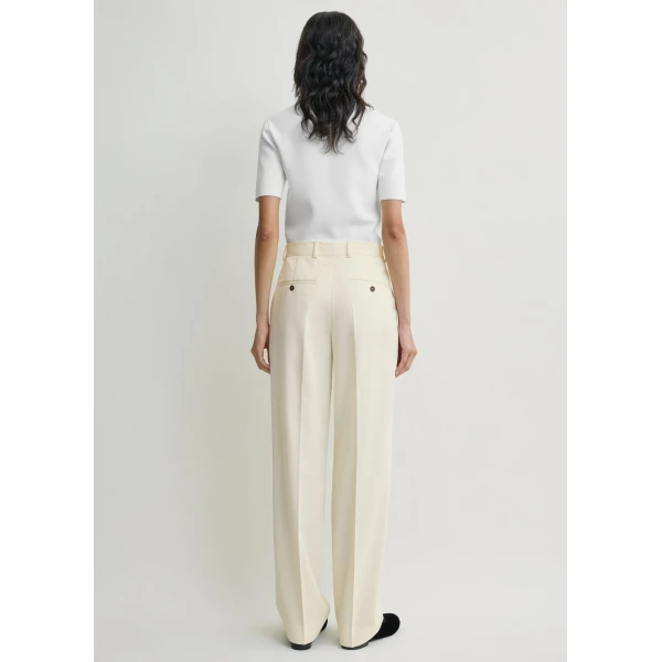 Toteme Pleat trousers in Off-white, view 4