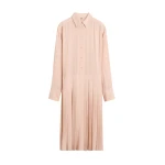 Toteme Pleated shirtdress in Dusty pink Dress